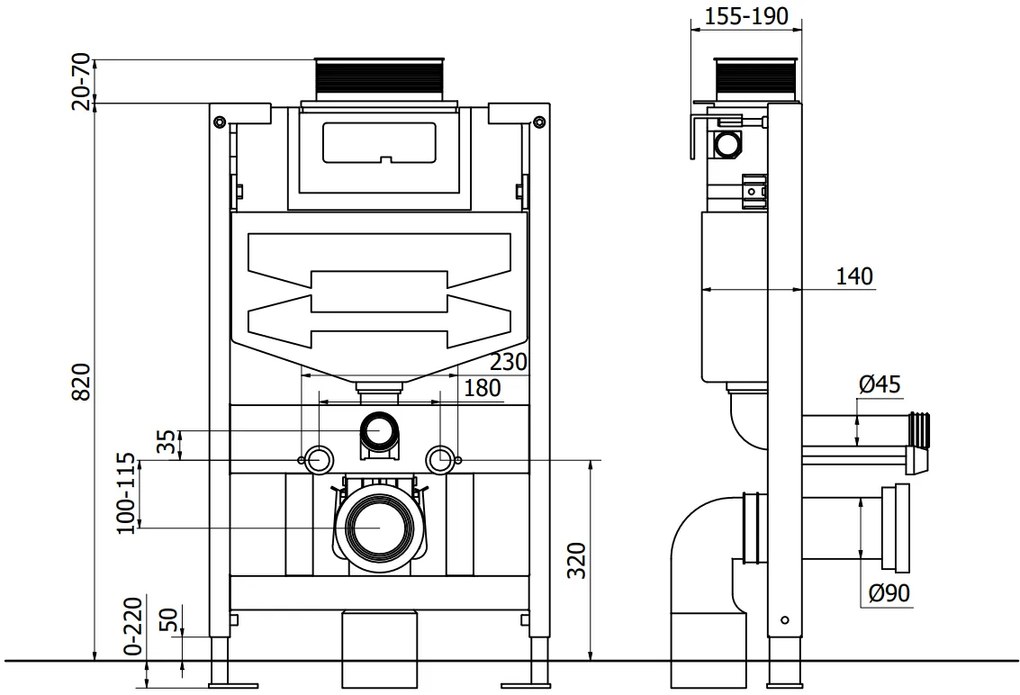 Mexen Fenix XS-U, podomietkový modul a závesné WC Rico, biela, 6853372XX00