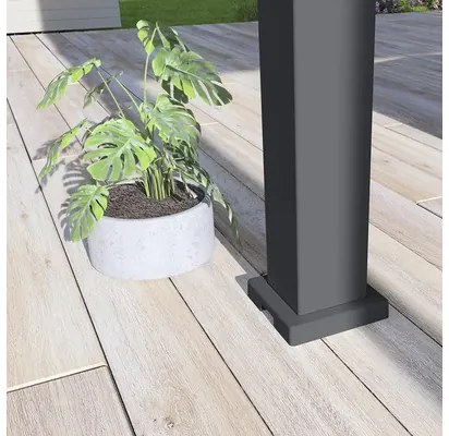 Pergola bioklimatická Rojaplast Intro Neo 530 x 300 x 255 cm voľne stojaca antracit