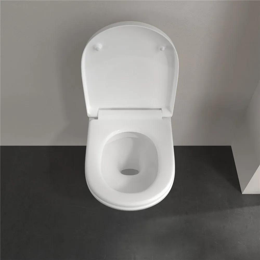 VILLEROY &amp; BOCH O.novo Combi-Pack ViConnect inštalačný modul + chrómové tlačítko + závesné WC s DirectFlush + WC sedátko s poklopom, s QuickRelease a Softclosing, biela alpská, 5660D201