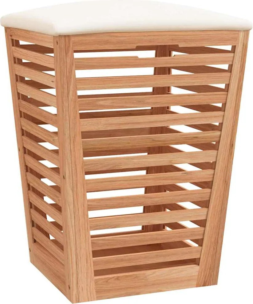 vidaXL Kúpeľňová stolička 40,5x40,5x56 cm masívne orechové drevo