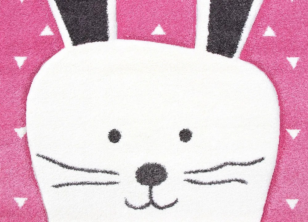 Sintelon, Kusový koberec Pastel Kids 52 / RVR, 120x170, ružová, detská izba