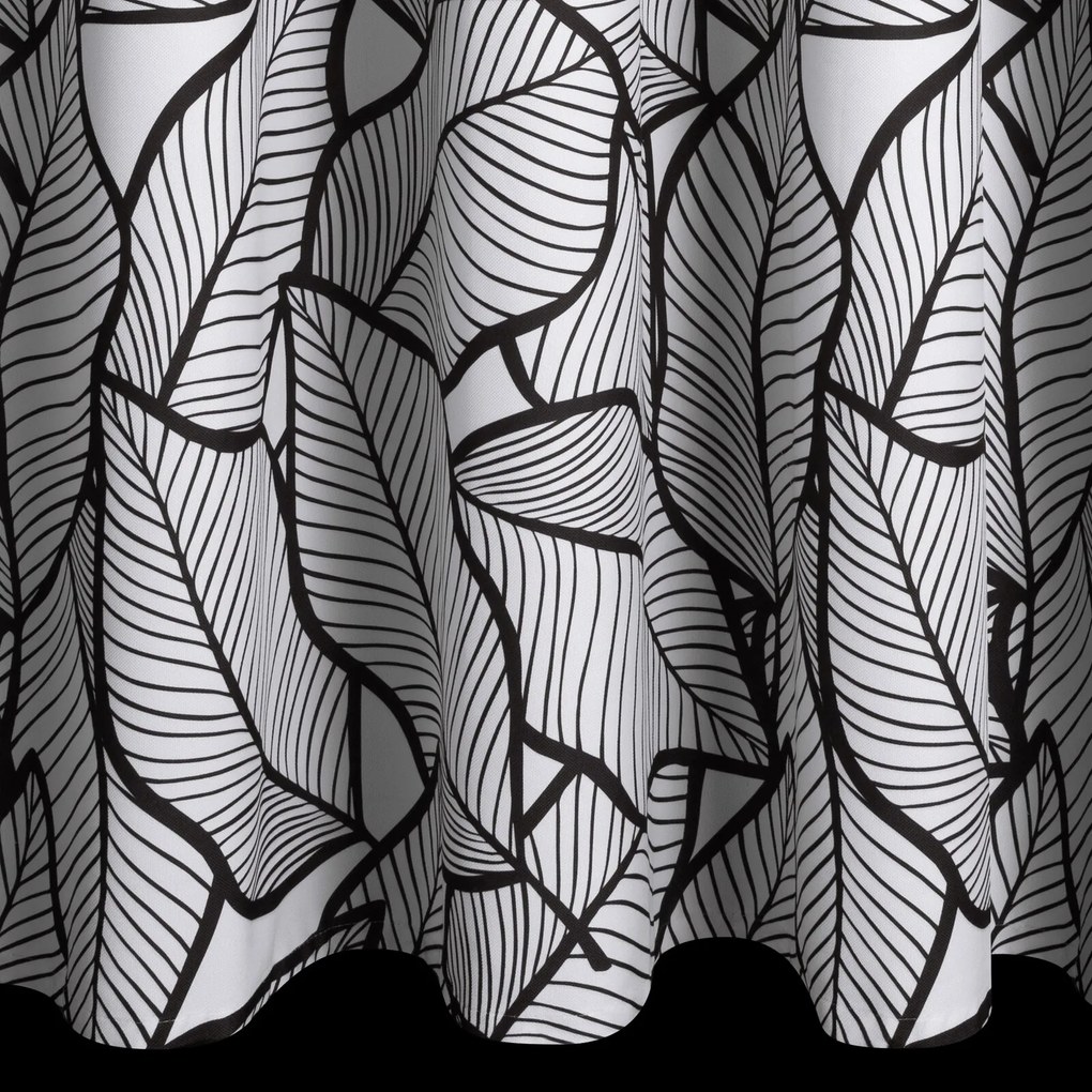 ZÁVES NA PÁSKE ROMI 140X270 CM BIELA