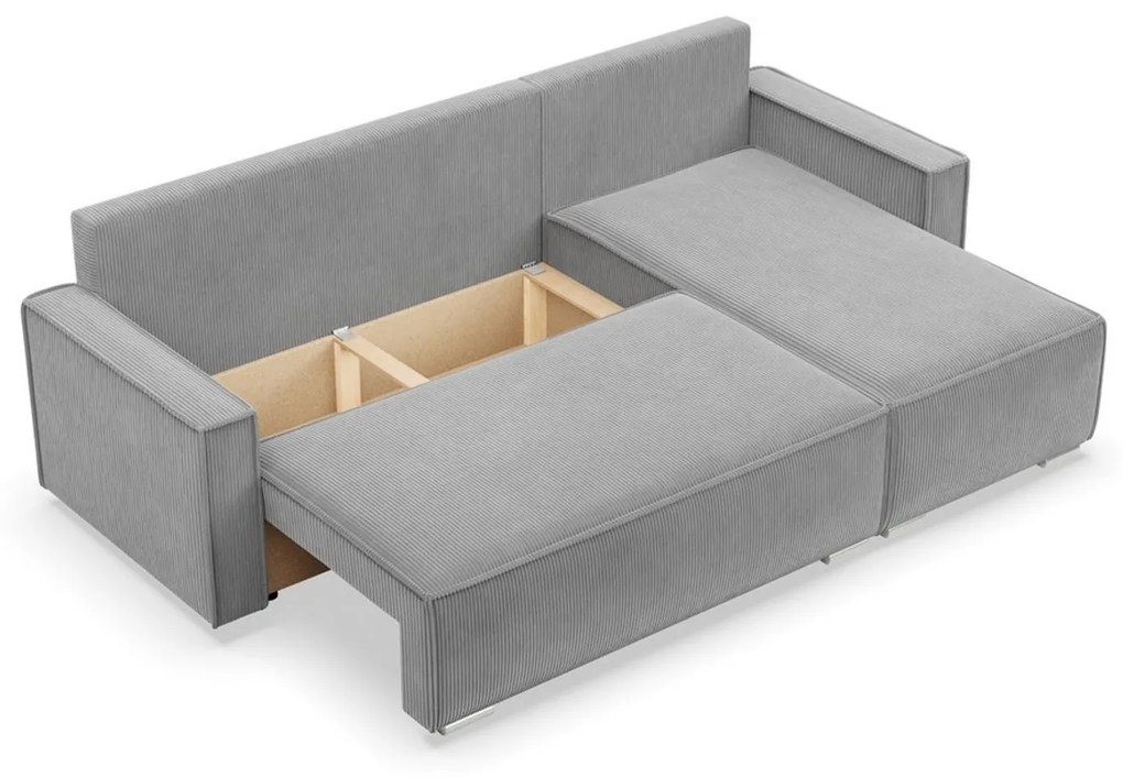 Rohová rozkladacia sedacia súprava LUCCA Sivá I