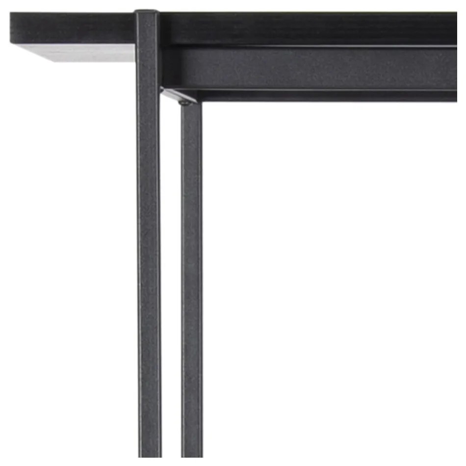 Čierny regál v dekore jaseňa 94x172 cm Angus – Actona