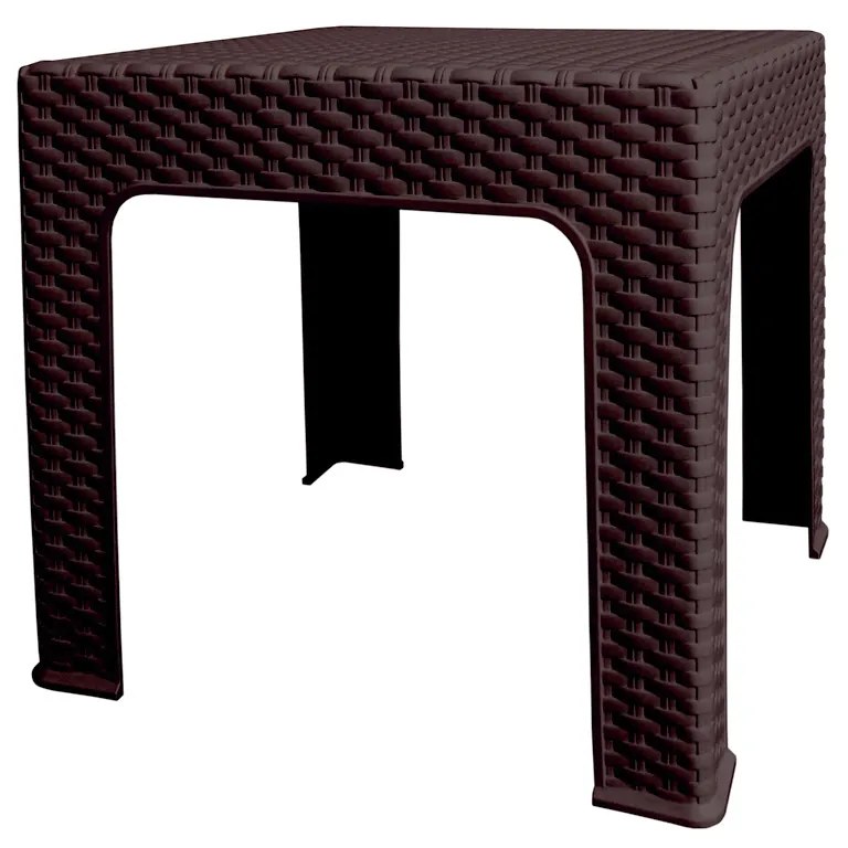 Záhradný stolík Bistro Ratan, 42 x 42 x 42 cm, wenge