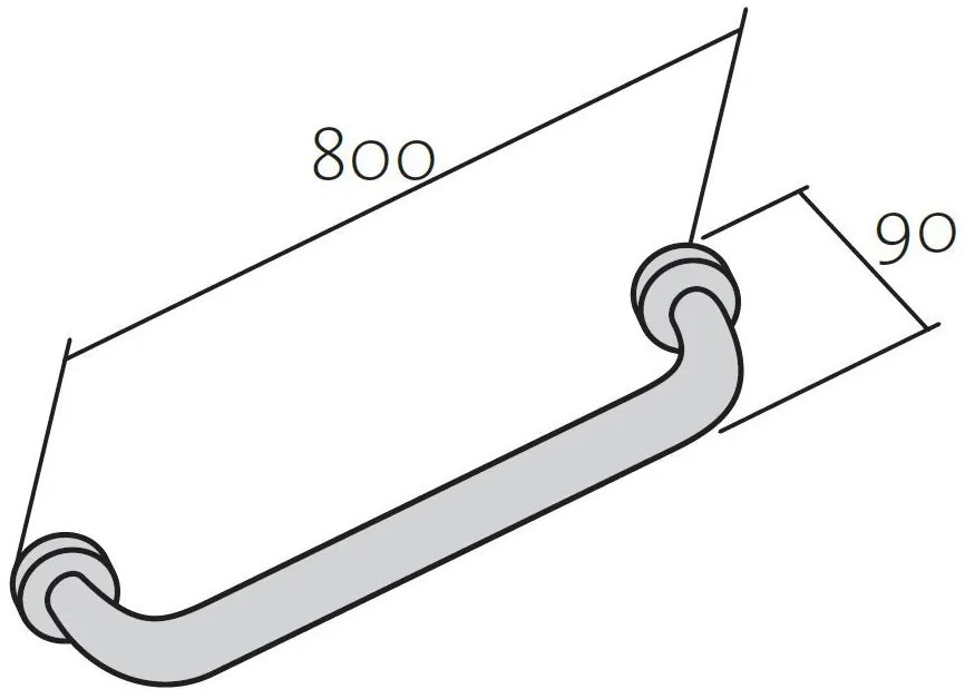 Cersanit Etiuda, nástenný držiak do 120 kg, 80cm, chrómová, K97-028