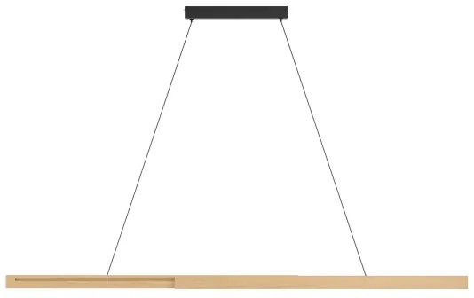 Eglo 390369 - LED Stmievateľný luster na lanku MONTEBUONO LED/21W/230V 3000K hnedá