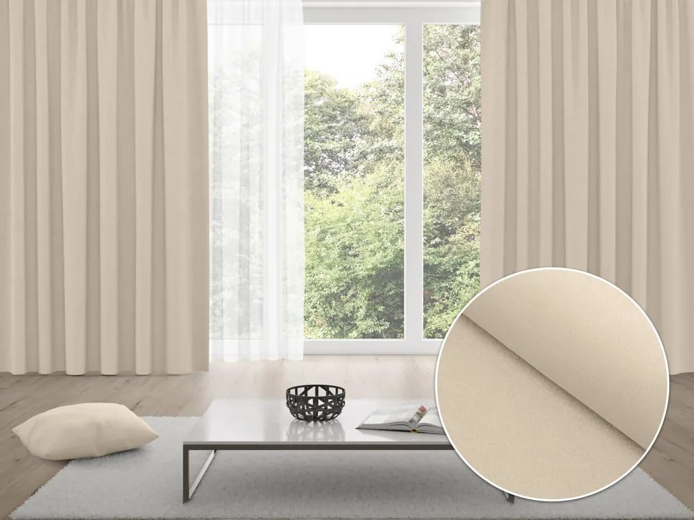 Biante Zatemňovací záves Blackout BKU-121 Latte - šírka 270 cm 270x150 cm