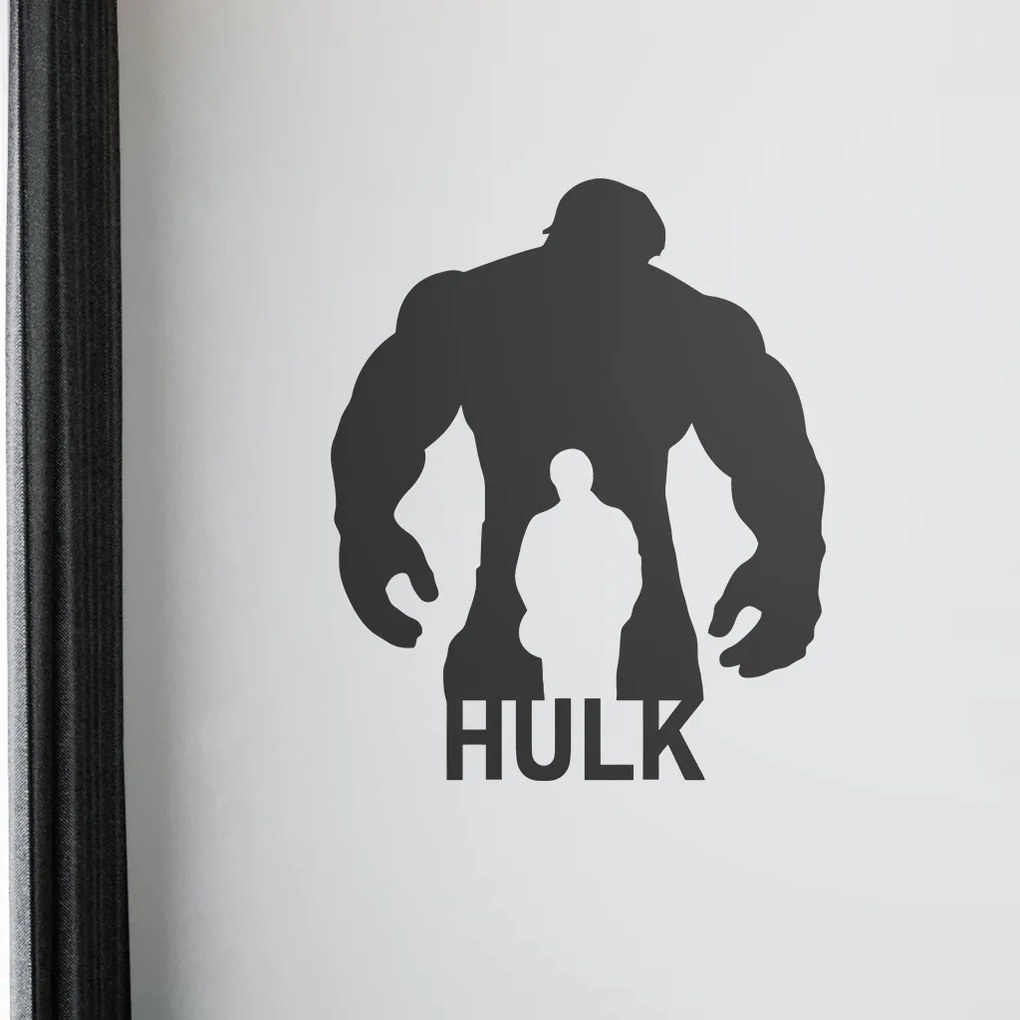 Veselá Stena Samolepka na stenu na stenu Hulk silueta Farba: černá