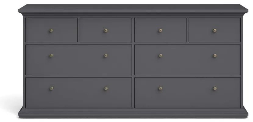 Sivá nízka komoda 183x87 cm Paris – Tvilum