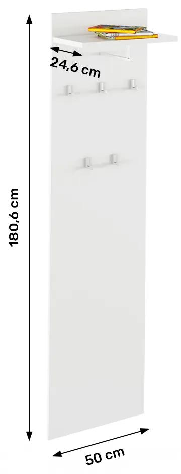Vešiakový panel typ 19 Rumia (biela). Vlastná spoľahlivá doprava až k Vám domov. 1016515