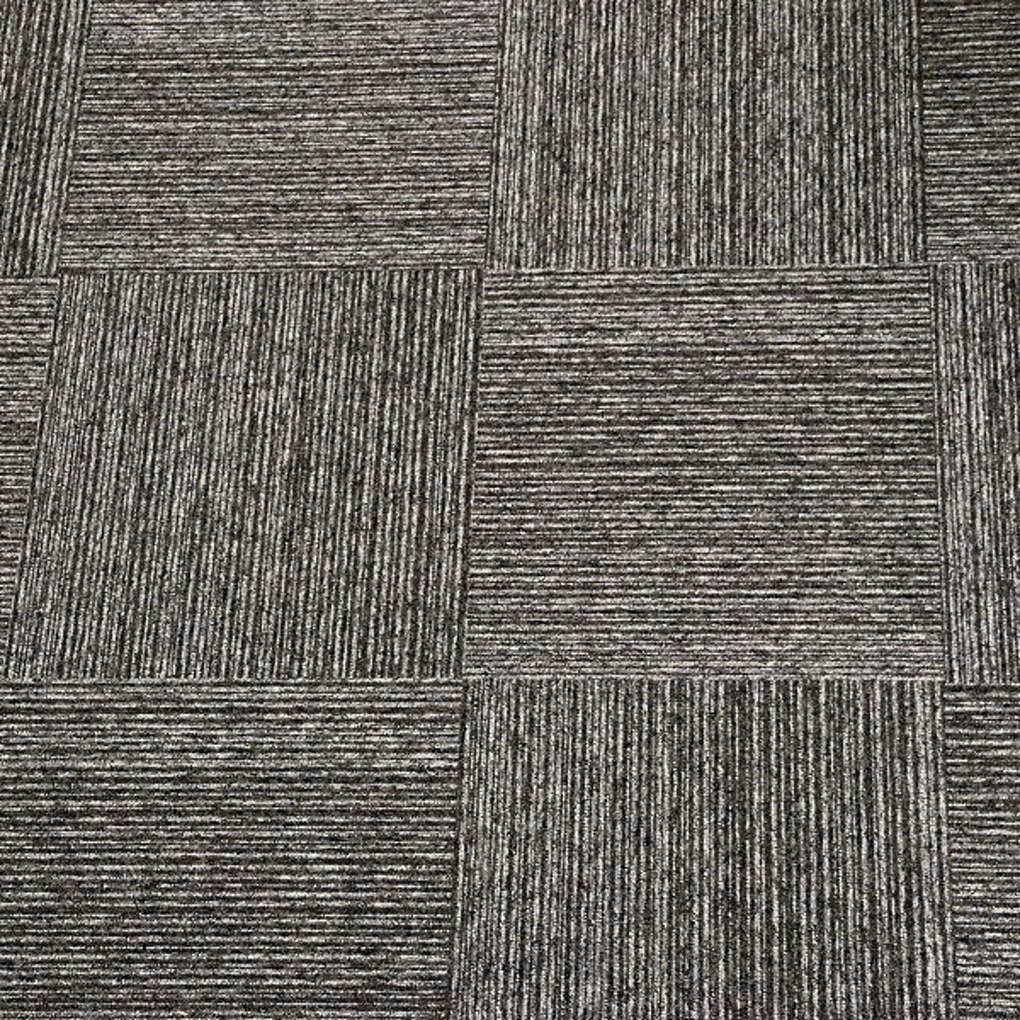 Tapibel, Kobercový štvorec Coral Lines 60345-50 šedo-čierny 50 x 50 cm, chodba / predsieň