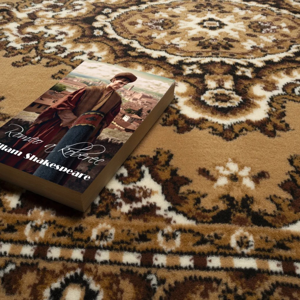 Behúň na mieru TEHERAN T-102 beige, šíre 120 cm, béžová, chodba / predsieň, Alfa Carpets