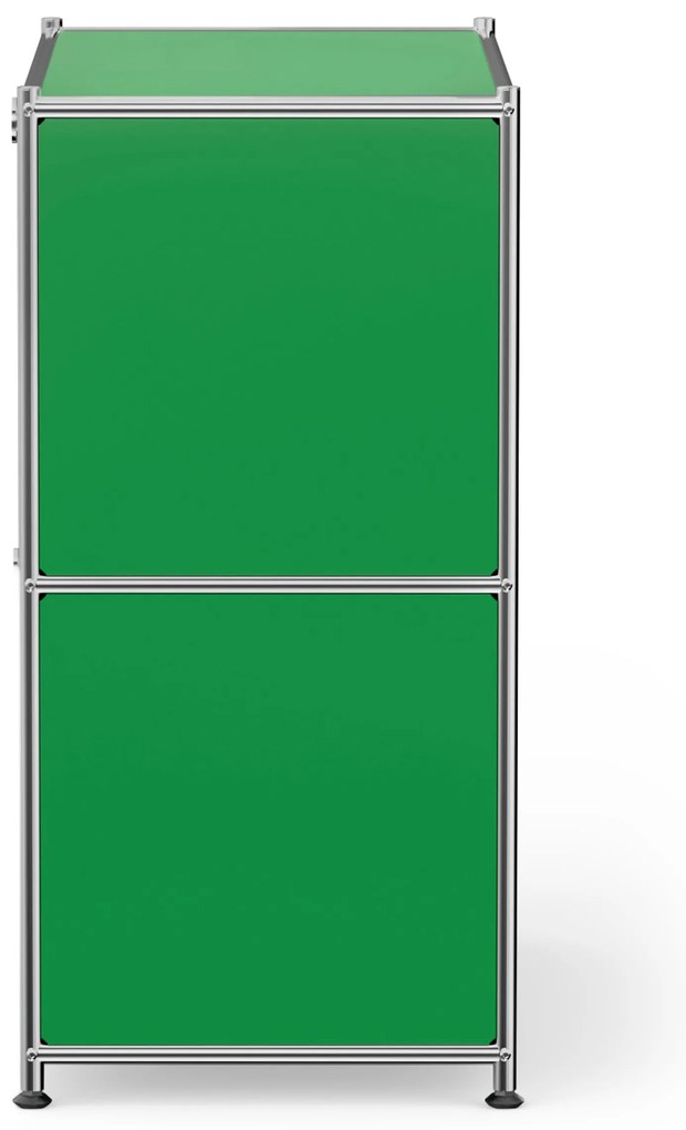 Kovová odkladacia skrinka »CN3« s výklopnými priečinkami, zelená