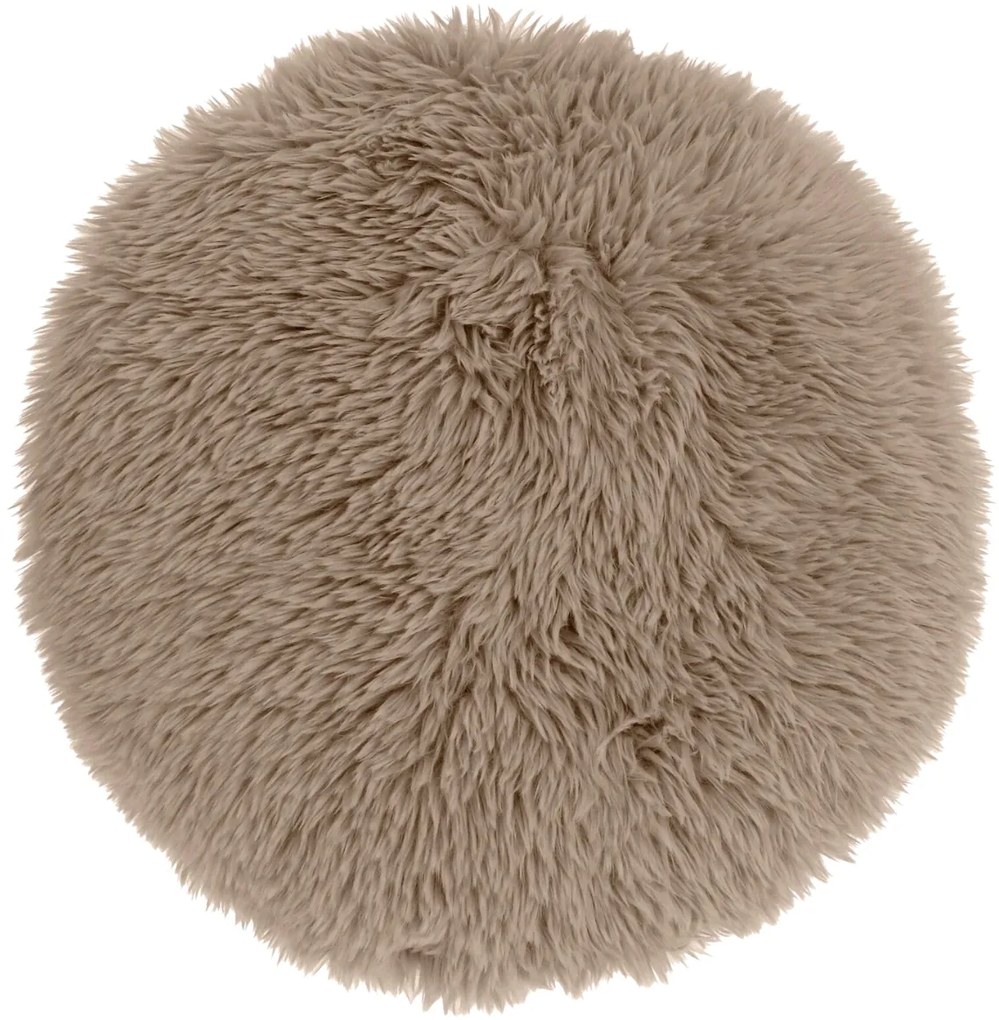 Okrúhly dekoračný vankúšik MATS 40 cm, taupe