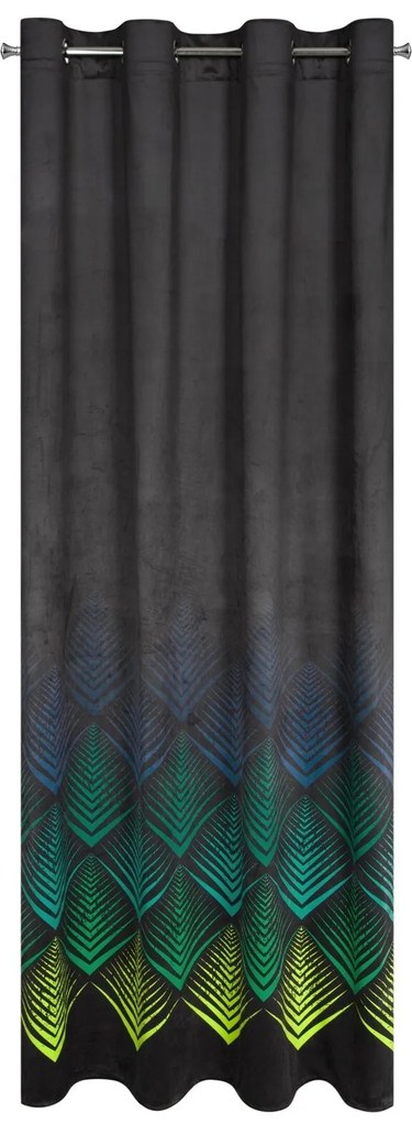 ZATEMŇOVACÍ ZÁVES NA KRÚŽKOCH ANGELINA 140X250 CM ČIERNA
