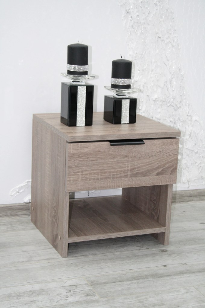 AKCIA Nočný stolík HAVANA dub lanýž II.akosť