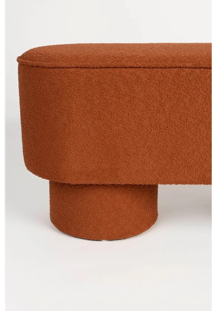 Lavica z textílie buklé v tehlovej farbe Marcos – White Label