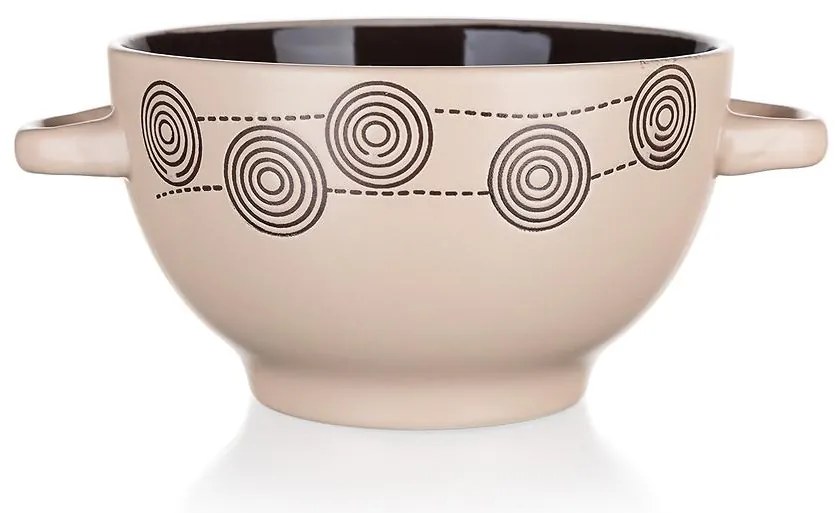 Šalátová misa keramická špirála 660 ml krém 60220060