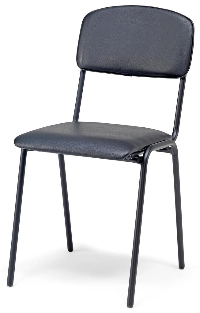 Jedálenská stolička CLINTON, koženka/čierna
