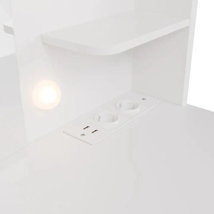InternetovaZahrada Toaletný stolík Malia s LED osvetlením - biely