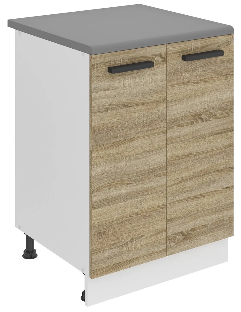 Kuchynská skrinka Belini Premium Full Version spodná 60 cm dub sonoma s pracovnou doskou
