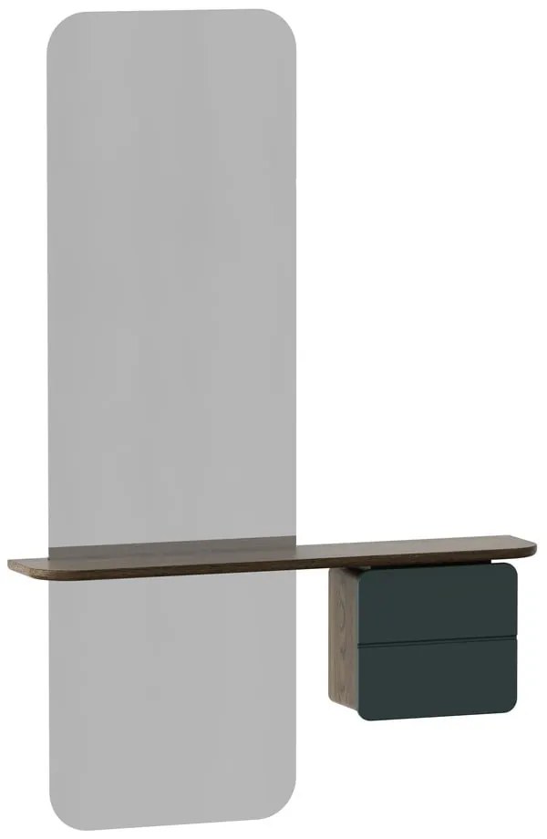 Tmavozeleno-hnedá predsieňová zostava v dekore duba One More Look – UMAGE