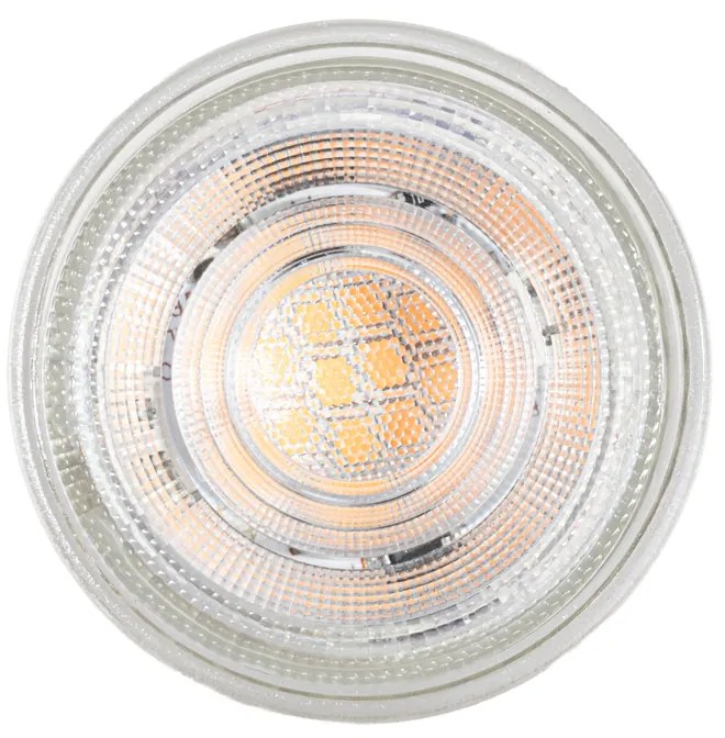 Sada 5 GU10 50 mm 3-krokových stmievateľných Kelvin LED žiaroviek číra 4,5 W 380 lm 2000-2700 K