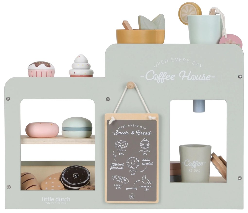 Kávovar drevený veľký s príslušenstvom Coffee House