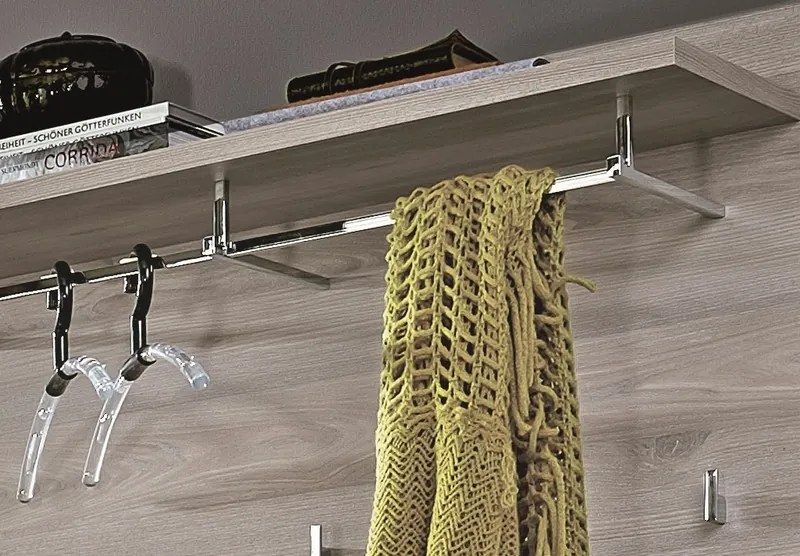 Vešiakový panel Funny, dub strieborný