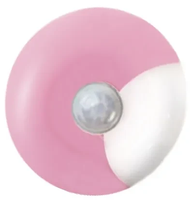 ACA Lighting LED detská nočná lampička do zásuvky UFO 0,4W/230V/6000K, súmrakový senzor, ružová