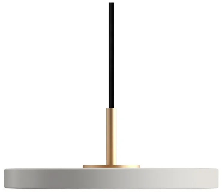 Svetlosivé LED závesné svietidlo s kovovým tienidlom ø 15 cm Asteria Micro – UMAGE