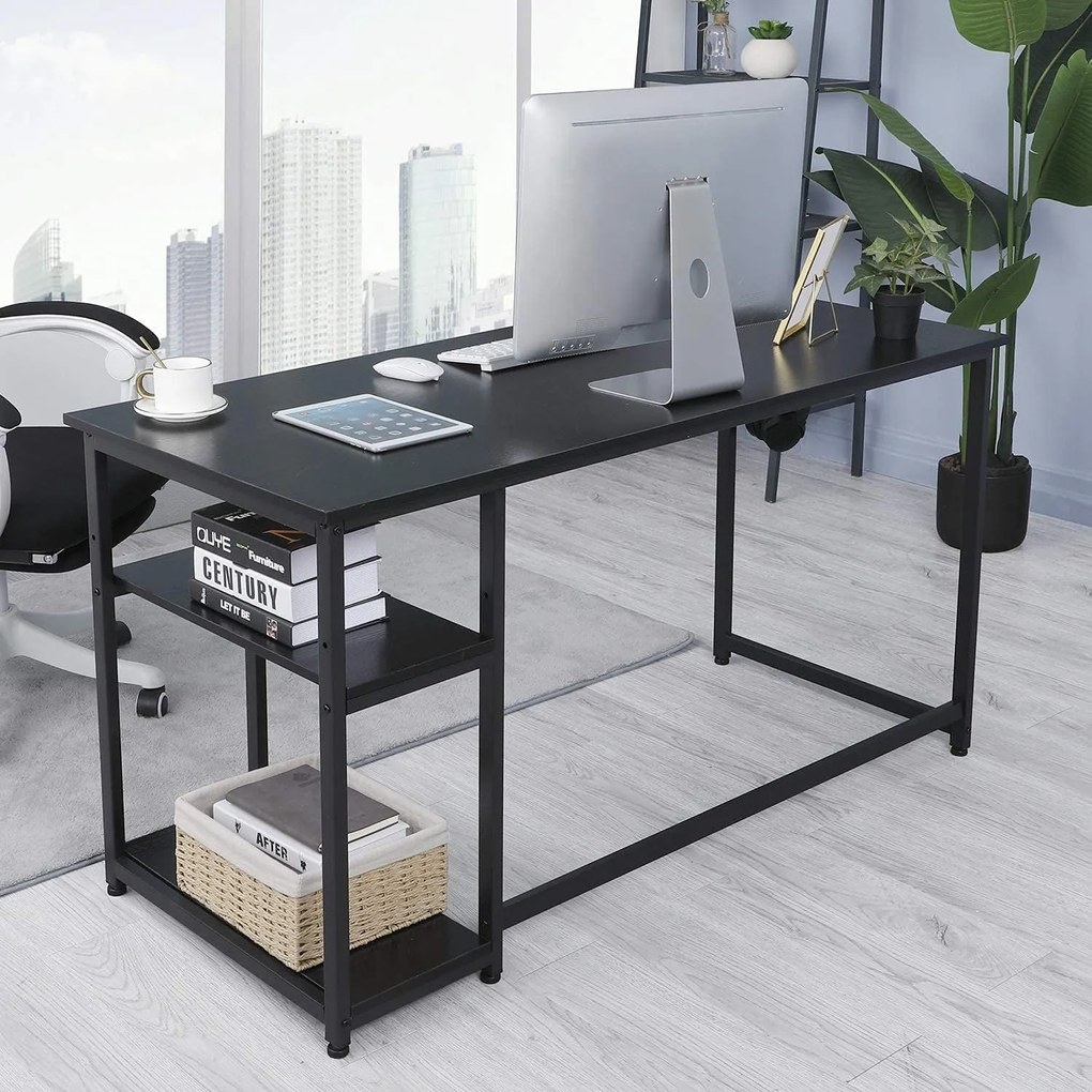 Písací stôl Vasagle Ebeny 120 cm čierny