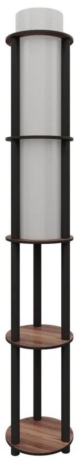 Stojacia lampa s poličkami NOTO 1xE27/40W/230V hnedá/čierna