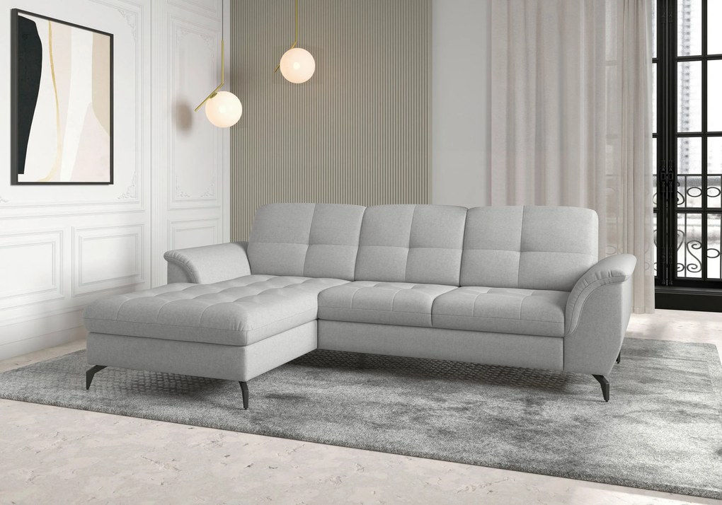 XXXLutz ROHOVÁ SEDAČKA, textil, svetlosivá Sit & More - Sedačky - 000144013356