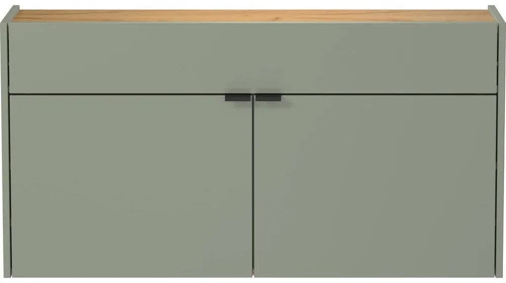 Šalviová zelená skrinka 110x57x22 cm Ameca – Germania