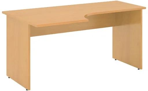 Rohový písací stôl, ľavý, breza