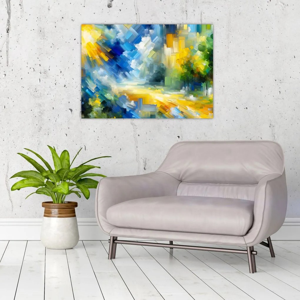 Obraz - Abstraktný slnečný deň (70x50 cm)