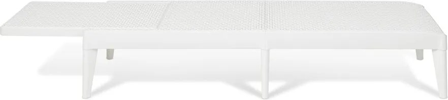 Plastové záhradné lehátko NUMANA, biele