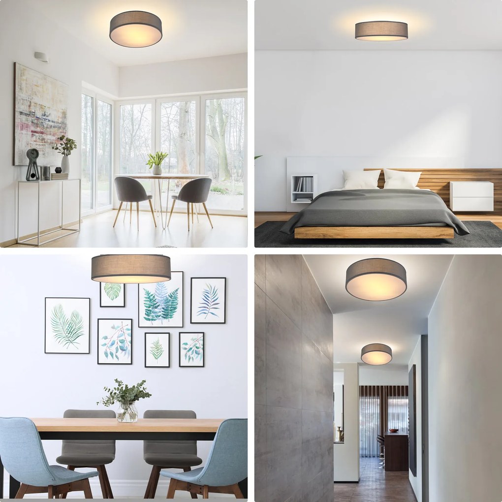 InternetovaZahrada Stropná lampa Ø38cm - sivá