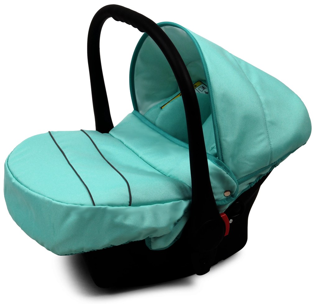 Detský kočík 4v1 BabyLux AIR ALU Sage + isofix základňa