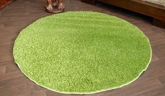 MAXMAX Okrúhly koberec SHAGGY GREEN