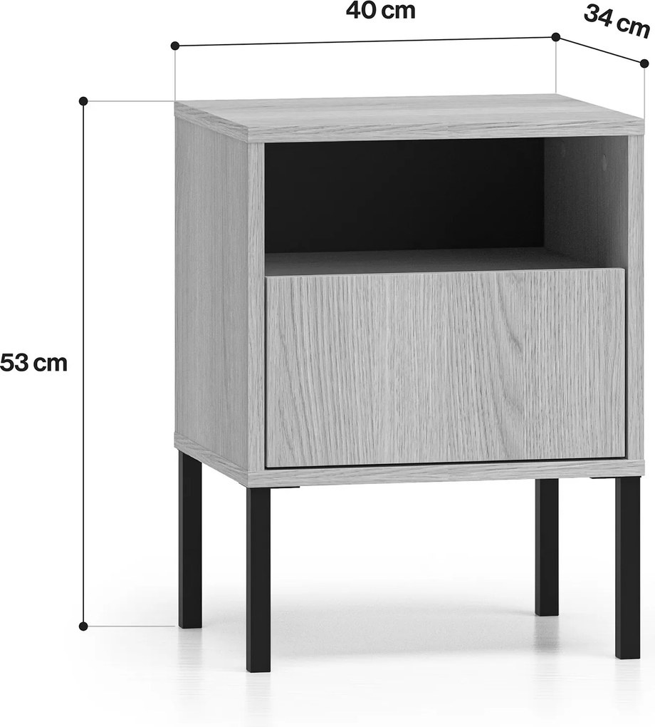 Nočný stolík Harmona 40 cm - dub lindberg