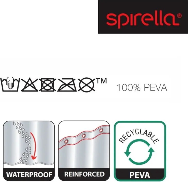 Sprchový záves 180x200 cm Zebi – Spirella