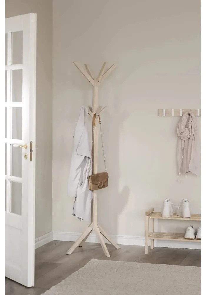 Nástenný vešiak z dubového dreva v prírodnej farbe Confetti – Rowico