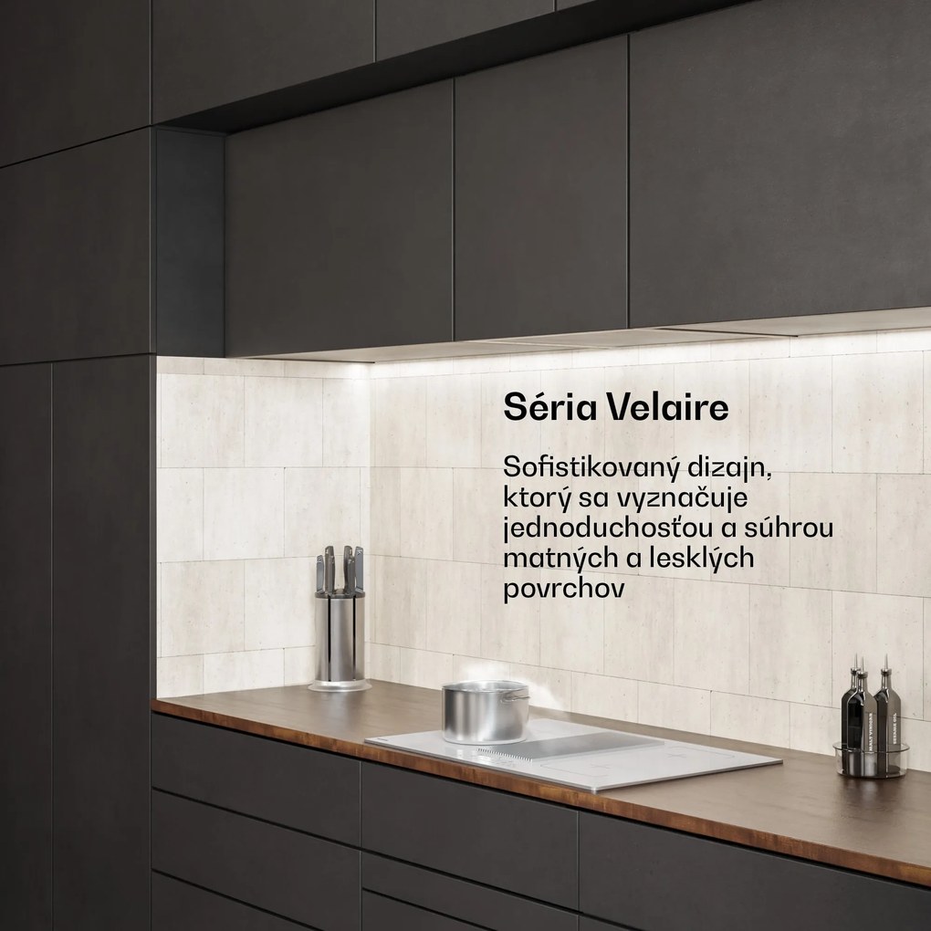 Klarstein Indukčná varná doska Velaire s digestorom | 4 varné zóny | 8400 W | 80 cm