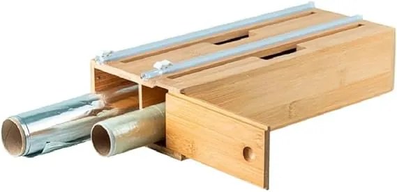 Orion Rezačka a držiak na alobal, fóliu - bambusový na 2 role, jazdec na rezanie