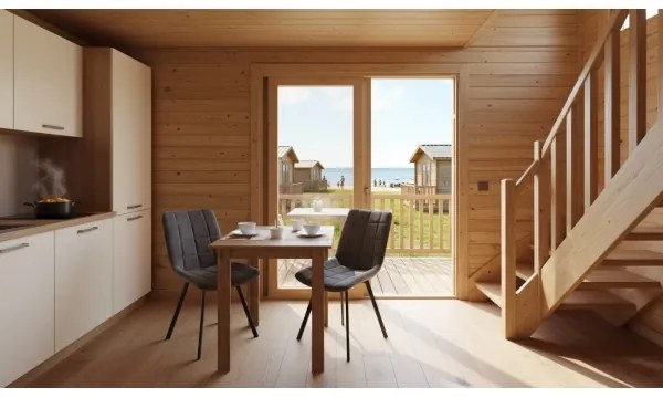 Štvorcový jedálenský stôl LEVI dub