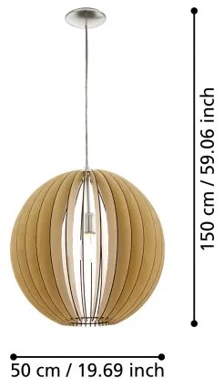 Eglo 94765 - Luster COSSANO 1xE27/60W/230V