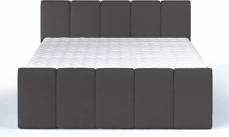 Posteľ boxspring Fresco 180x200 cm, tmavo šedá látka